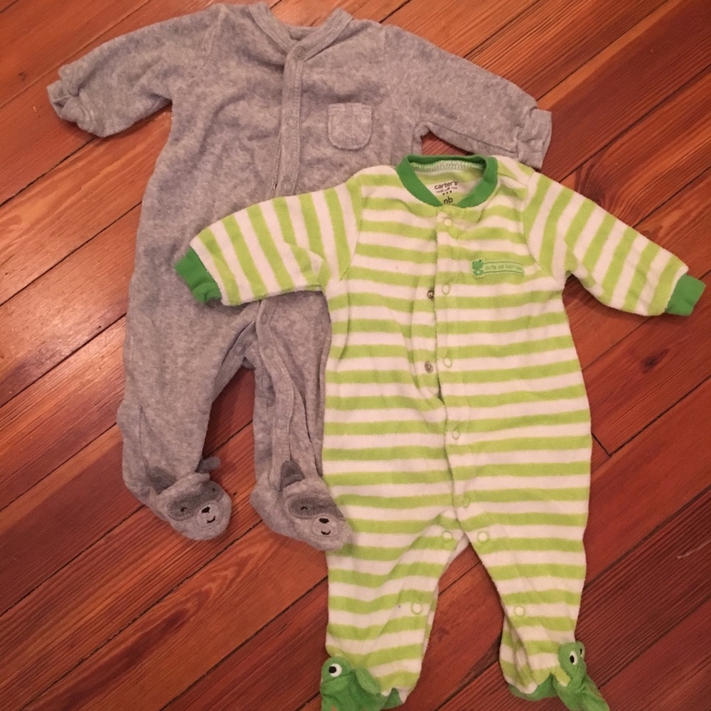 Carter newborn terry pajamas